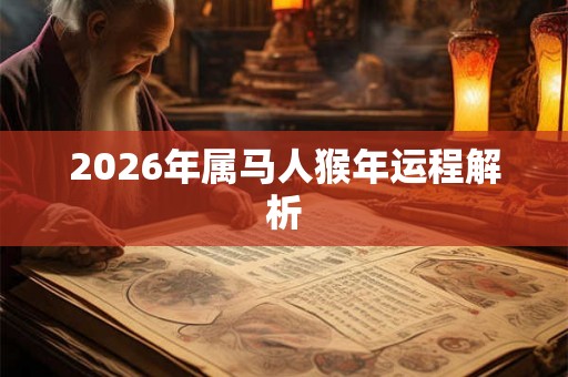 2026年属马人猴年运程解析