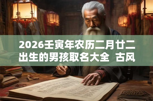 2026壬寅年农历二月廿二出生的男孩取名大全  古风名字