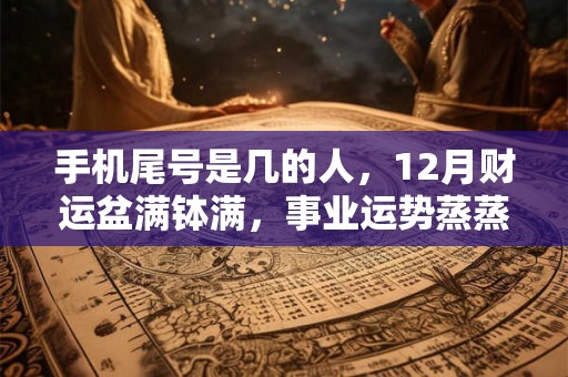 手机尾号是几的人，12月财运盆满钵满，事业运势蒸蒸日上，必赚大钱！