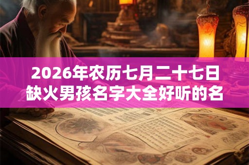 2026年农历七月二十七日缺火男孩名字大全好听的名字
