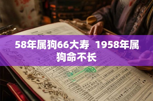 58年属狗66大寿  1958年属狗命不长