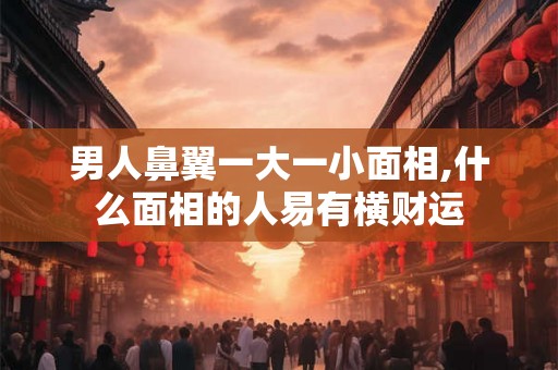 男人鼻翼一大一小面相,什么面相的人易有横财运