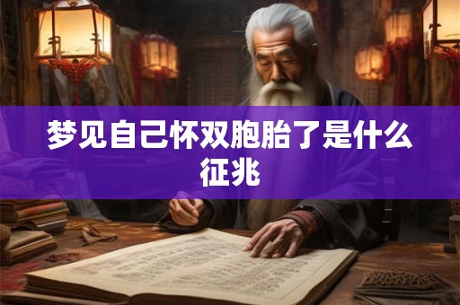 梦见自己怀双胞胎了是什么征兆