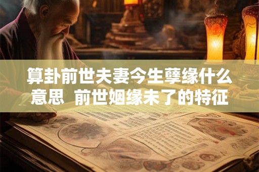 算卦前世夫妻今生孽缘什么意思  前世姻缘未了的特征