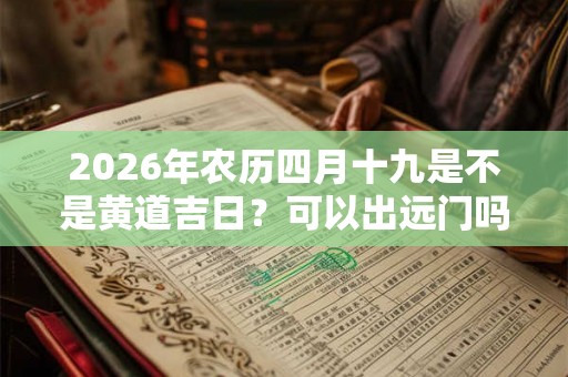2026年农历四月十九是不是黄道吉日?可以出远门吗? 2026年农历四月十九是不是黄道吉日?可以出远门吗?