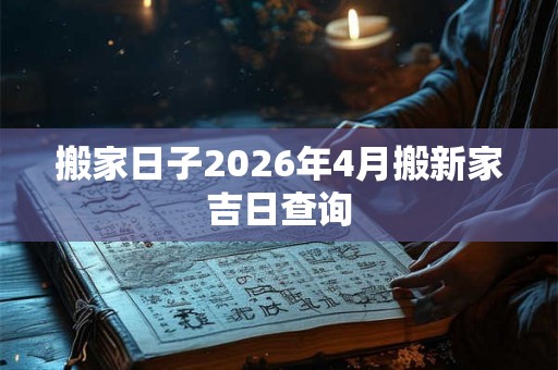 搬家日子2026年4月搬新家吉日查询