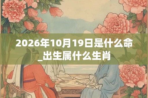 2026年10月19日是什么命_出生属什么生肖