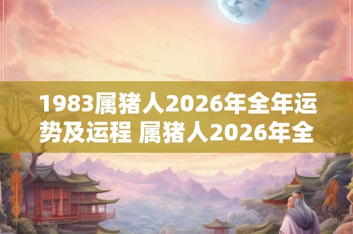1983属猪人2026年全年运势及运程 属猪人2026年全年运势如何