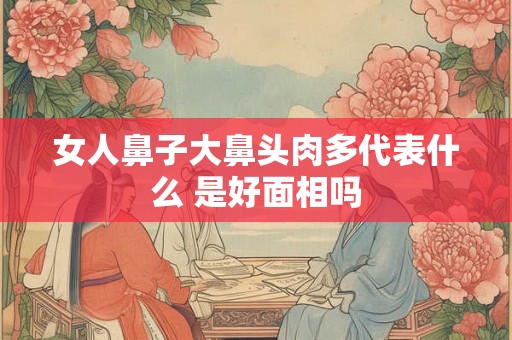 女人鼻子大鼻头肉多代表什么 是好面相吗