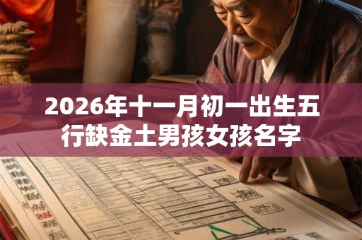 2026年十一月初一出生五行缺金土男孩女孩名字