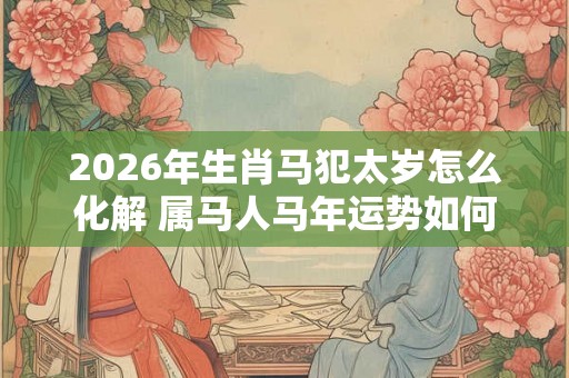 2026年生肖马犯太岁怎么化解 属马人马年运势如何