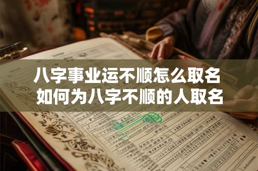 八字事业运不顺怎么取名 如何为八字不顺的人取名