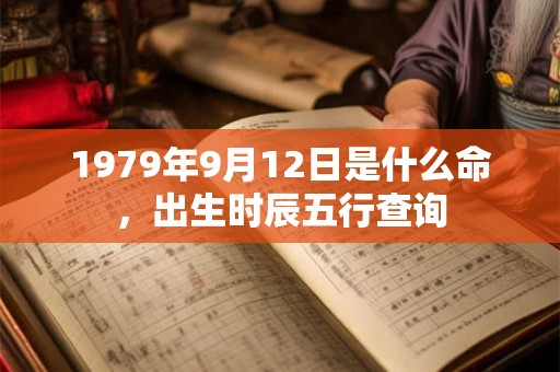 1979年9月12日是什么命，出生时辰五行查询