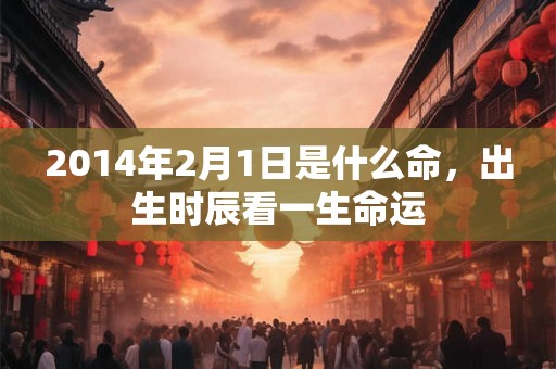 2014年2月1日是什么命，出生时辰看一生命运
