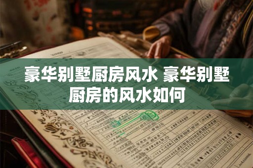 豪华别墅厨房风水 豪华别墅厨房的风水如何