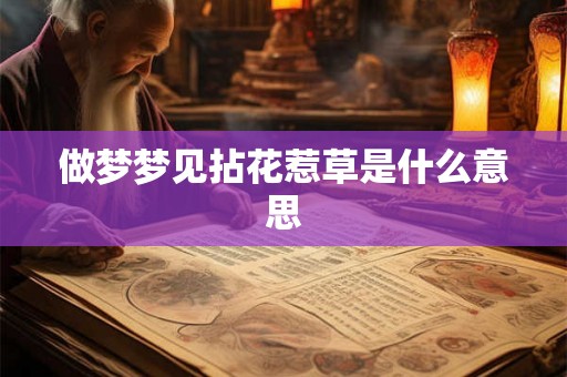 做梦梦见拈花惹草是什么意思