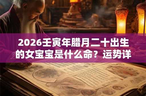 2026壬寅年腊月二十出生的女宝宝是什么命？运势详解