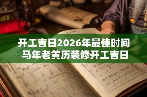 开工吉日2026年最佳时间 马年老黄历装修开工吉日