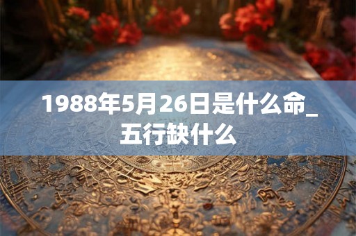 1988年5月26日是什么命_五行缺什么