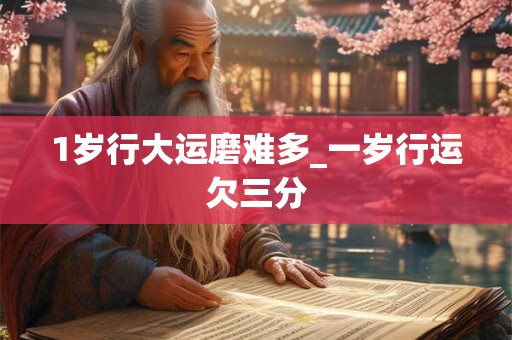 1岁行大运磨难多_一岁行运欠三分