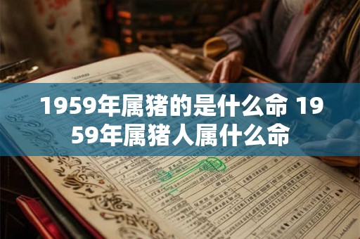 1959年属猪的是什么命 1959年属猪人属什么命 1959年属猪的是什么命 1959年属猪人属什么命