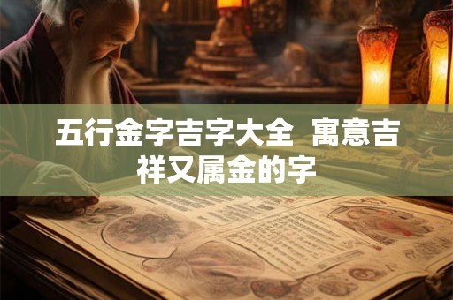 五行金字吉字大全  寓意吉祥又属金的字