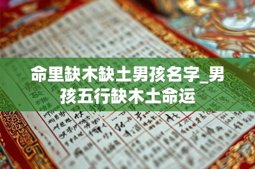 命里缺木缺土男孩名字_男孩五行缺木土命运