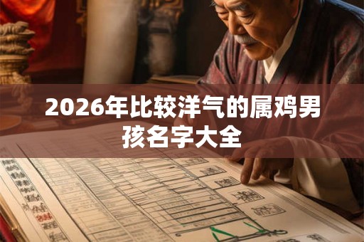 2026年比较洋气的属鸡男孩名字大全