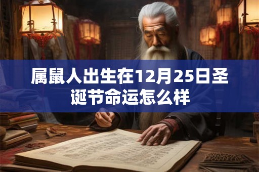 属鼠人出生在12月25日圣诞节命运怎么样 属鼠人出生在12月25日圣诞节命运怎么样