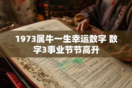 1973属牛一生幸运数字 数字3事业节节高升