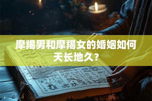摩羯男和摩羯女的婚姻如何天长地久？