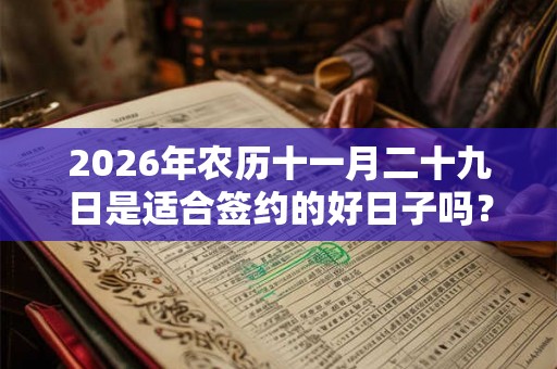 2026年农历十一月二十九日是适合签约的好日子吗？这天的卦象好吗？