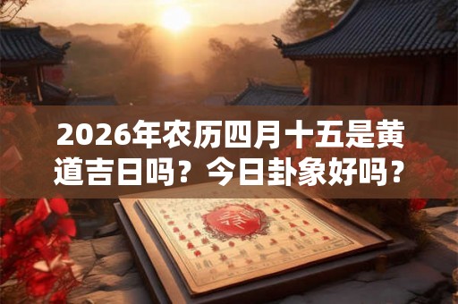 2026年农历四月十五是黄道吉日吗？今日卦象好吗？