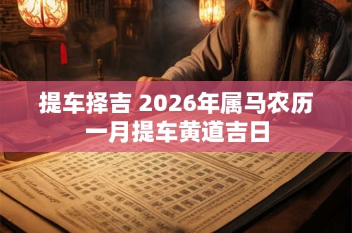提车择吉 2026年属马农历一月提车黄道吉日