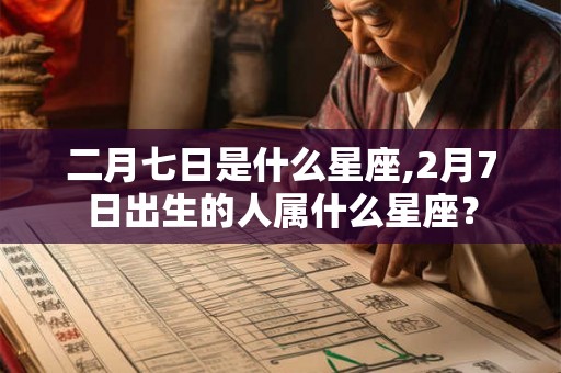 二月七日是什么星座,2月7日出生的人属什么星座？