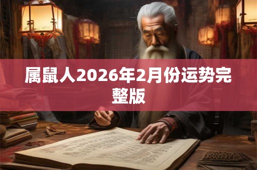 属鼠人2026年2月份运势完整版