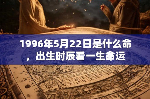 1996年5月22日是什么命，出生时辰看一生命运