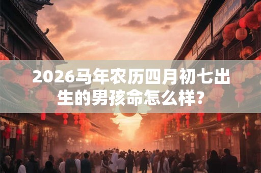 2026马年农历四月初七出生的男孩命怎么样？
