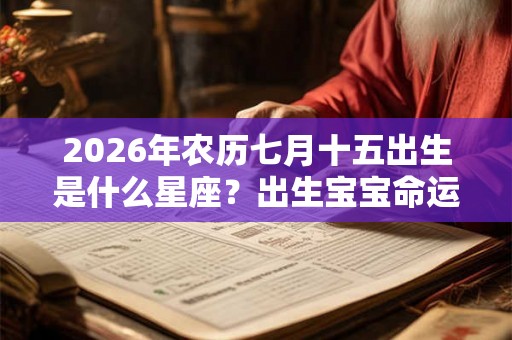 2026年农历七月十五出生是什么星座？出生宝宝命运？