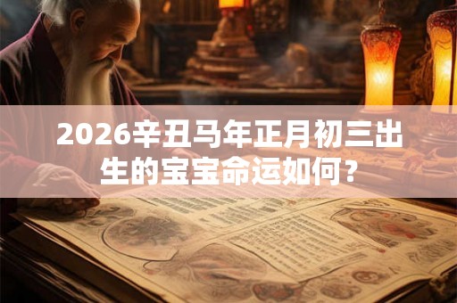 2026辛丑马年正月初三出生的宝宝命运如何？