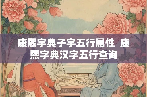 康熙字典子字五行属性  康熙字典汉字五行查询