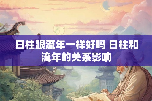 日柱跟流年一样好吗 日柱和流年的关系影响