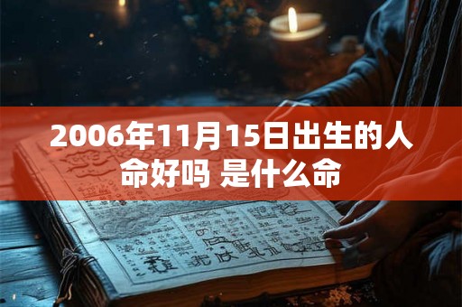 2006年11月15日出生的人命好吗 是什么命