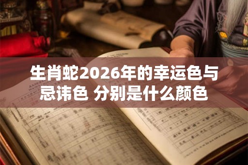 生肖蛇2026年的幸运色与忌讳色 分别是什么颜色