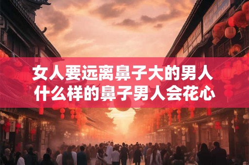 女人要远离鼻子大的男人 什么样的鼻子男人会花心