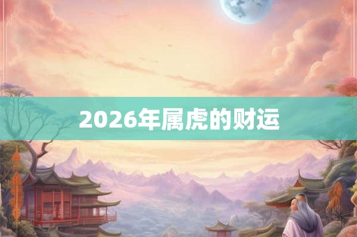 2026年属虎的财运