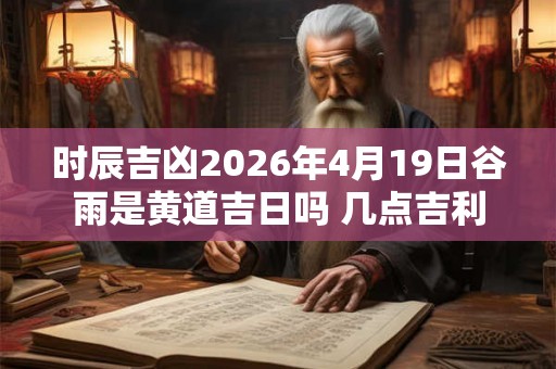 时辰吉凶2026年4月19日谷雨是黄道吉日吗 几点吉利