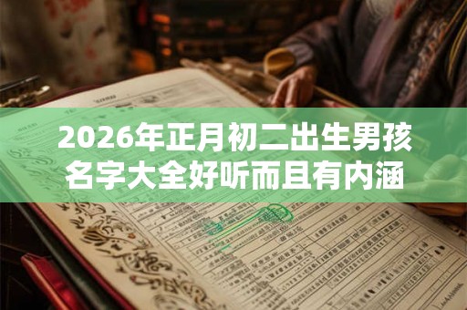 2026年正月初二出生男孩名字大全好听而且有内涵