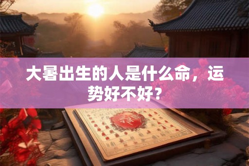 大暑出生的人是什么命,运势好不好? 大暑出生的人是什么命,运势好不好?