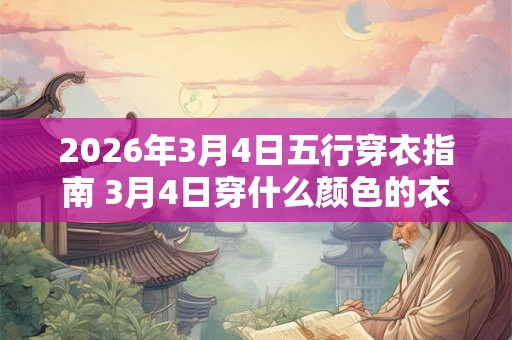 2026年3月4日五行穿衣指南 3月4日穿什么颜色的衣服 2026年3月4日五行穿衣指南 3月4日穿什么颜色的衣服